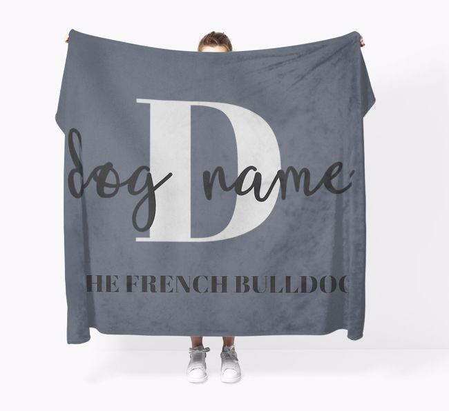 Name and Initial: Personalized {breedFullName} Throw Blanket